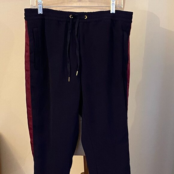 H&M LOGG Blue With Red Lateral Stripe Track Pants - Picture 1 of 8